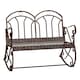 image 1 of Outsunny Rocking Chair Swing Bench Loveseat Metal Bronze Outdoor