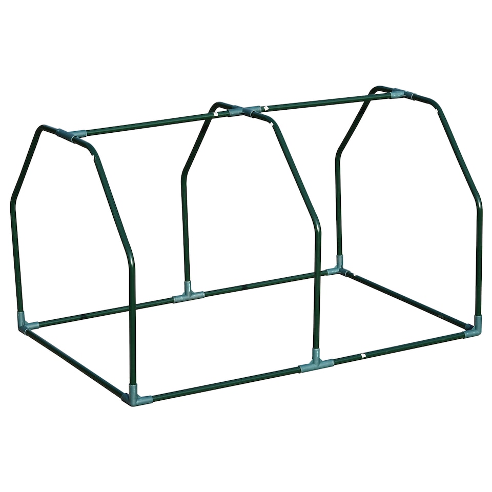 image 1 of Outsunny Mini  Greenhouse Grow House PVC Cover Steel Frame White 99 x 71 x 60cm