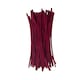 image 1 of Pack of 50 Burgundy Coloured Pipe Cleaners 30cm x 6mm Craft Chenille Stems
