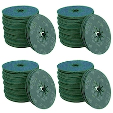 115mm 36 Grit Fibre Zirconium Oxide Abrasive Discs Sanding Grinding 200 Pack