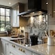 image 2 of Black Contour Splash Back | White