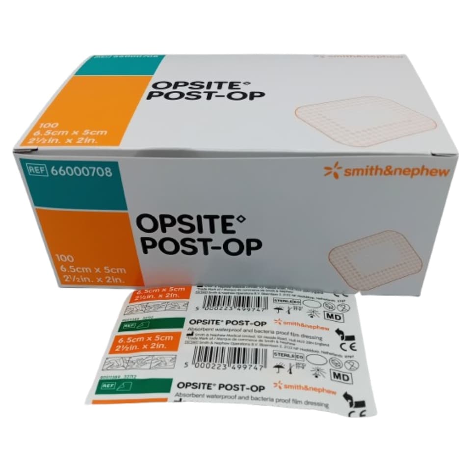 Opsite Post-Op Dressings – 5cm x 6.5cm – Box of 100 Sterile Film Dressings