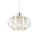 image 1 of Modern Pendant Lamp Shade with Clear Acrylic Rectangular Prims and Chrome Frame | Chrome