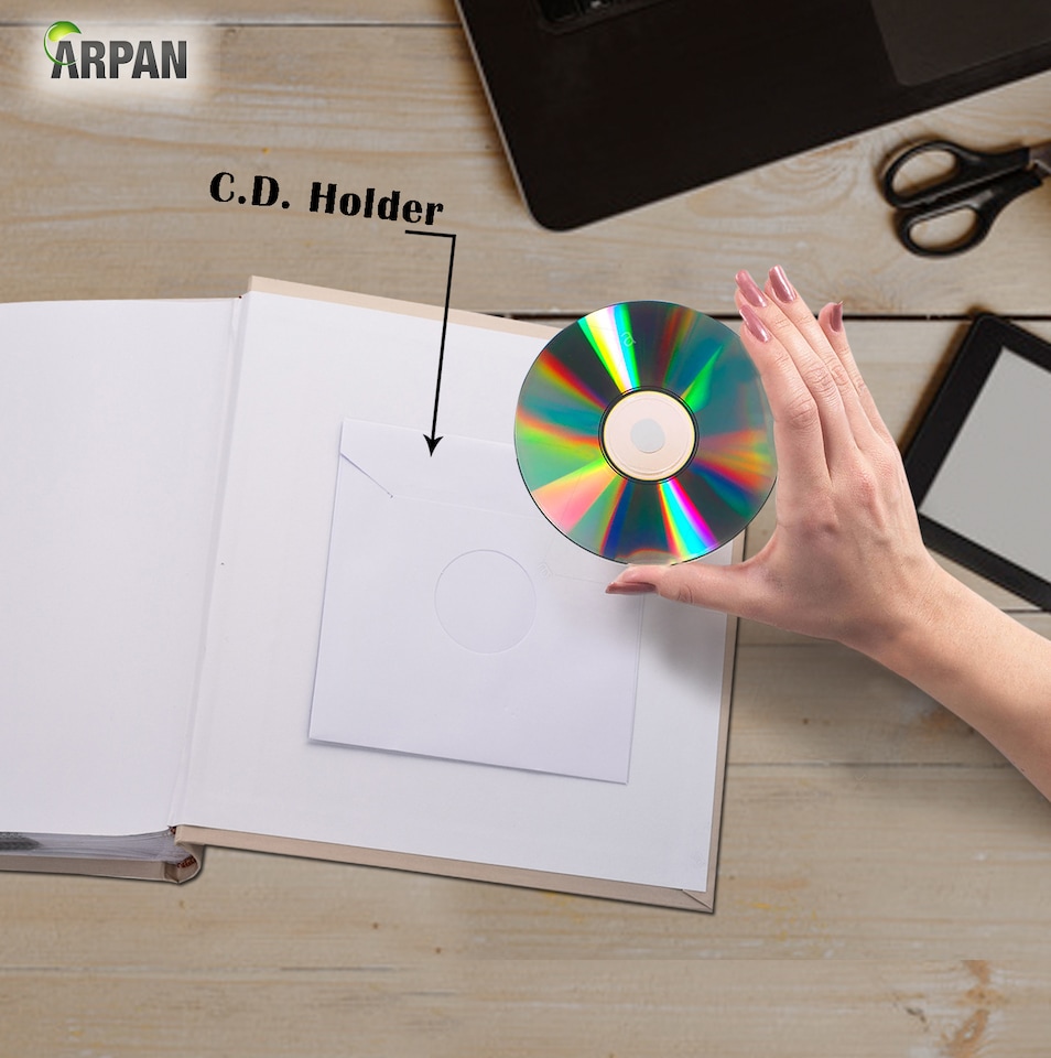 image 1 of ARPAN Photo Album for 200 Photos 6x4" (10x15cm) – Slip In Memo Album with Writing Space & Index Pages – Picture Storage Album for Family, Wedding & Travel Memories