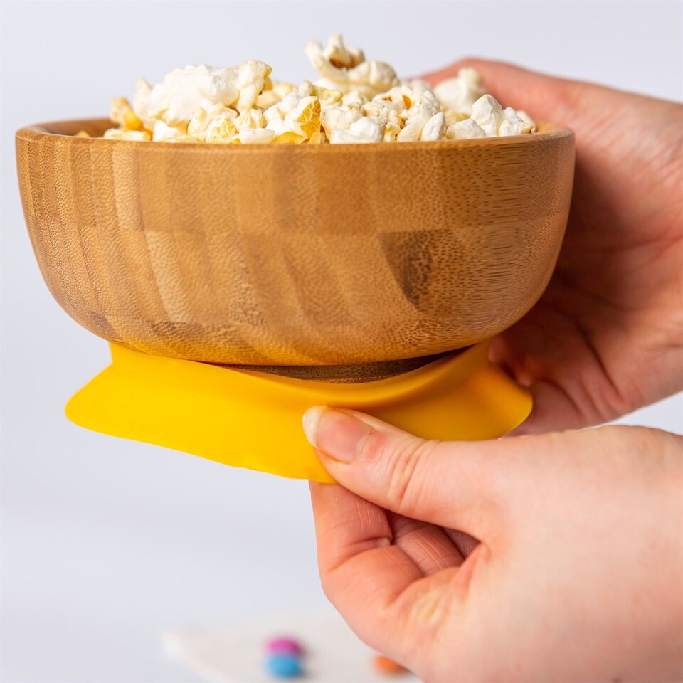 image 1 of Tiny Dining Bamboo Suction Bowl - Navy Blue | Blue | Navy Blue
