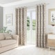 image 2 of Oakland Latte Leaf Pattern, Thermal, Room Darkening Pair of Curtains with Eyelet Top - 46 x 54 inch (117x137cm)