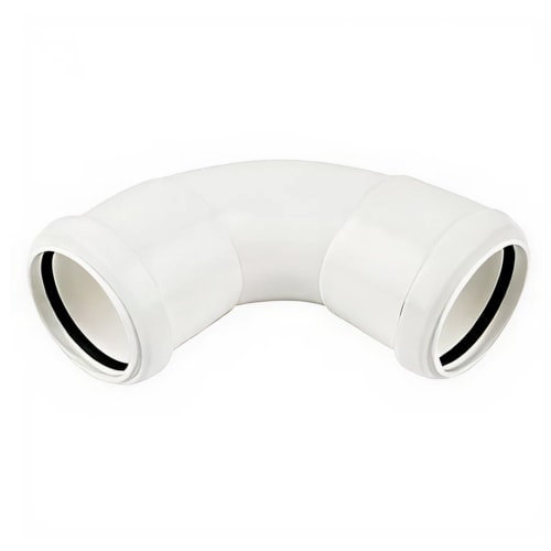 Floplast 40mm Push-fit Waste 92.5° Bend - White Polypropylene