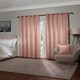 image 4 of Metro Thermal Blackout Eyelet Curtains 168cm x 137cm Blush Pink Pink | Pink