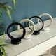 image 3 of ValueLights Crystal Gifting Matte White Table Lamp and Integrated LED 2W Cool White 3000K Bulb
