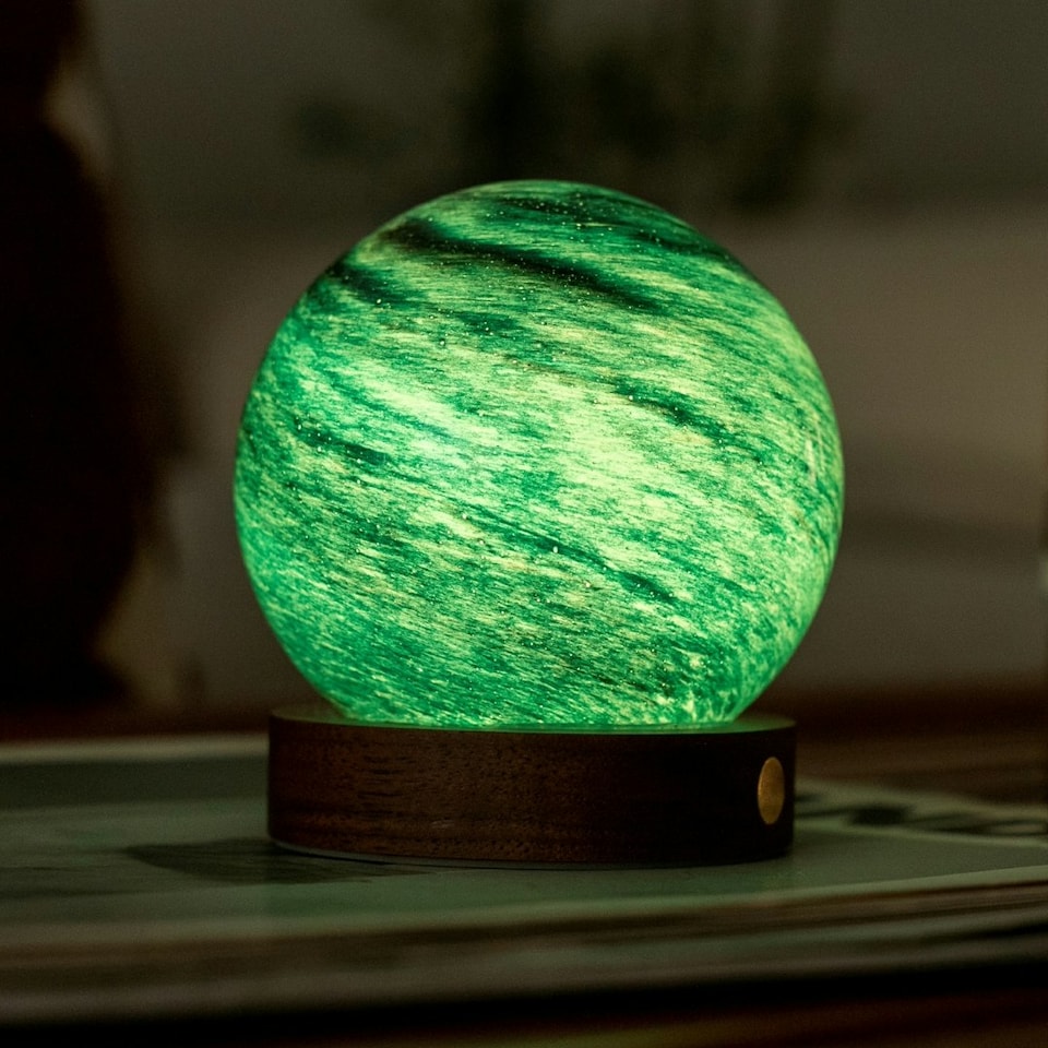 image 1 of Gingko Mini AstraGlass Desk Lamp Multi | Stellar Ocean