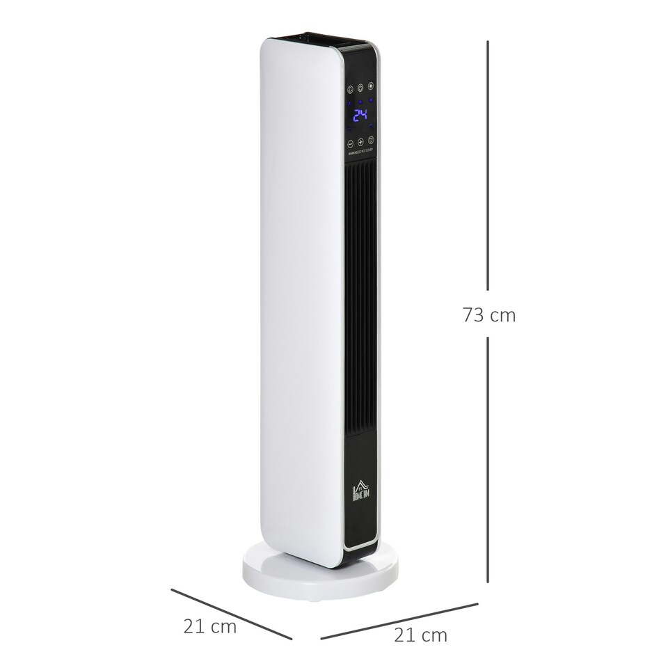 image 1 of HOMCOM 2200W Indoor Tower Space Heater 10-49°C Timer  Thermostat Oscillating