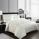 image 2 of Aurora Crinkle Panel Duvet Cover Set White - King - White