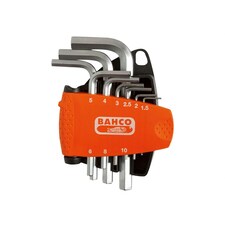 Bahco Be-9878 Metric Hex L-key Set, 9 Piece - Multi Colour - One Size