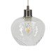 image 7 of Bradson - Clear Swirl Glass with Satin Nickel Pendant Fitting | Chrome | Clear | 1