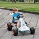 image 2 of HOMCOM Kids Children Pedal Go Kart Manual Ride On Car with Brake Gears Steering Wheel Adjustable Seat Outdoor Fun Vehicle 97 x 66 x 59 cm
