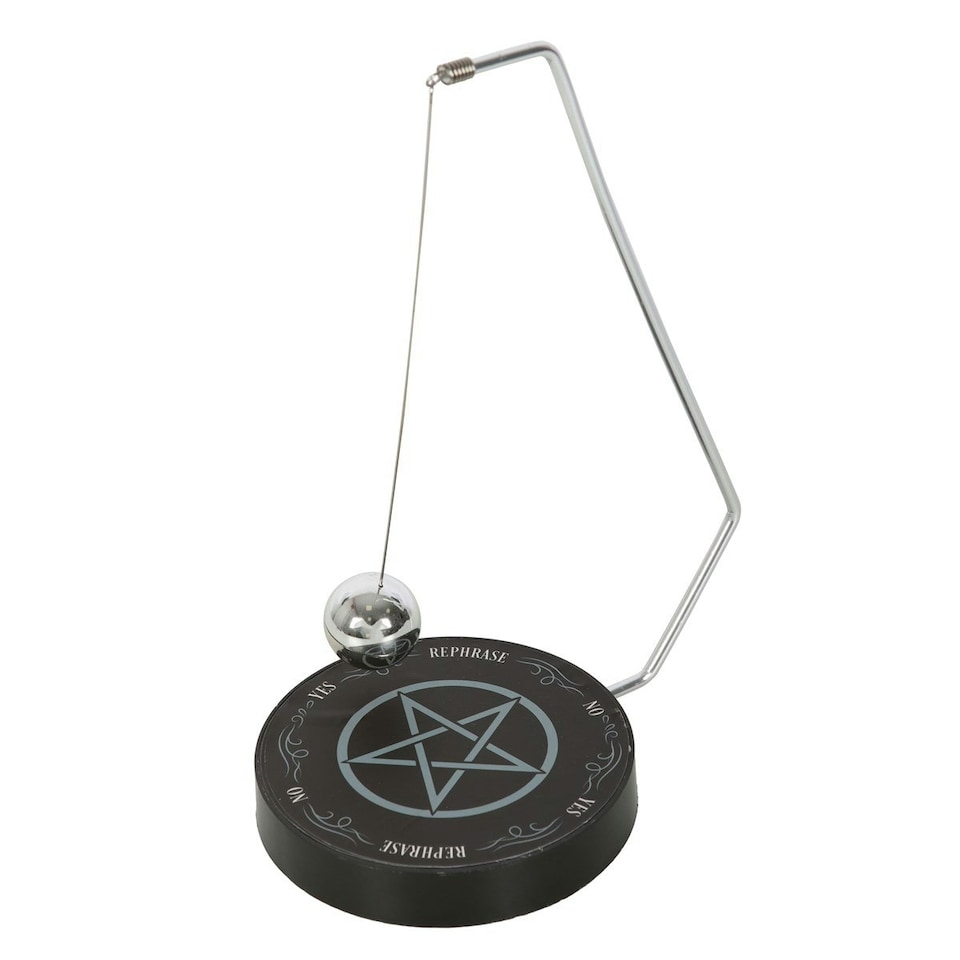 image 1 of Something Different Gothic Pentagram Pendulum Decision Maker - Black/White - One Size