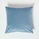 image 3 of Homescapes Blue Velvet Cushion - 45 x 45 cm Blue