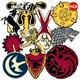 image 1 of Game Of Thrones Deluxe House Crests Stickers (Pack of 50) - Multicoloured - One Size
