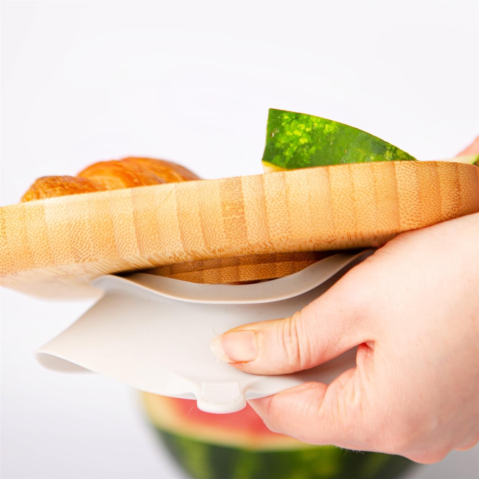 image 1 of Tiny Dining Children's Bamboo Suction Plate - Grey | Grey | Grey