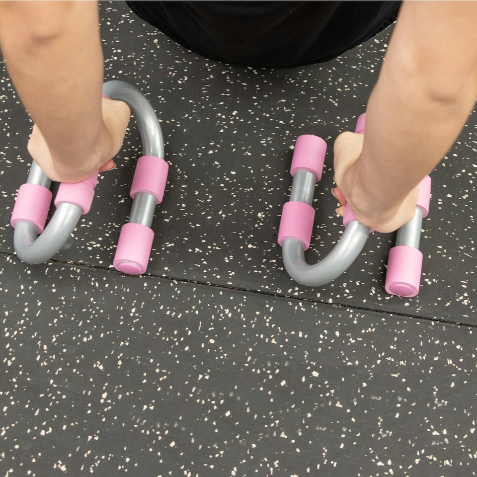 image 1 of Phoenix Fitness Push Up Bars - Pink