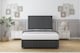 image 2 of Sloomy Harrington Graphite Dumfries Divan Bed Base 2 Drawers Foot-End With 26 Inch Strutted Headboard & 12 Inch Matching Footboard | Grey | Graphite | Super King | 1