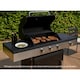 image 5 of 3 + 1 Burner Gas BBQ Grill with Built-in Thermometer, Folding Shelves & Warming Rack