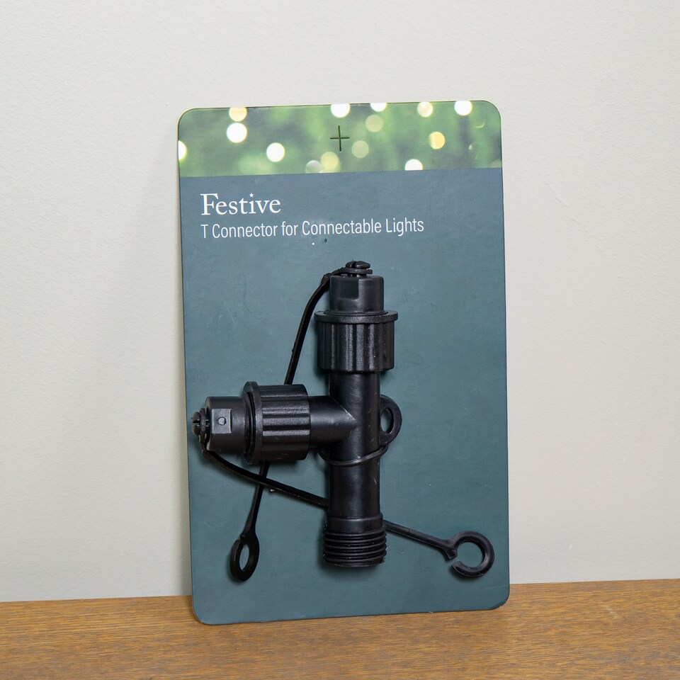 image 1 of 9cm x 10cm Black Plastic T Connector Max For Connectable Lights