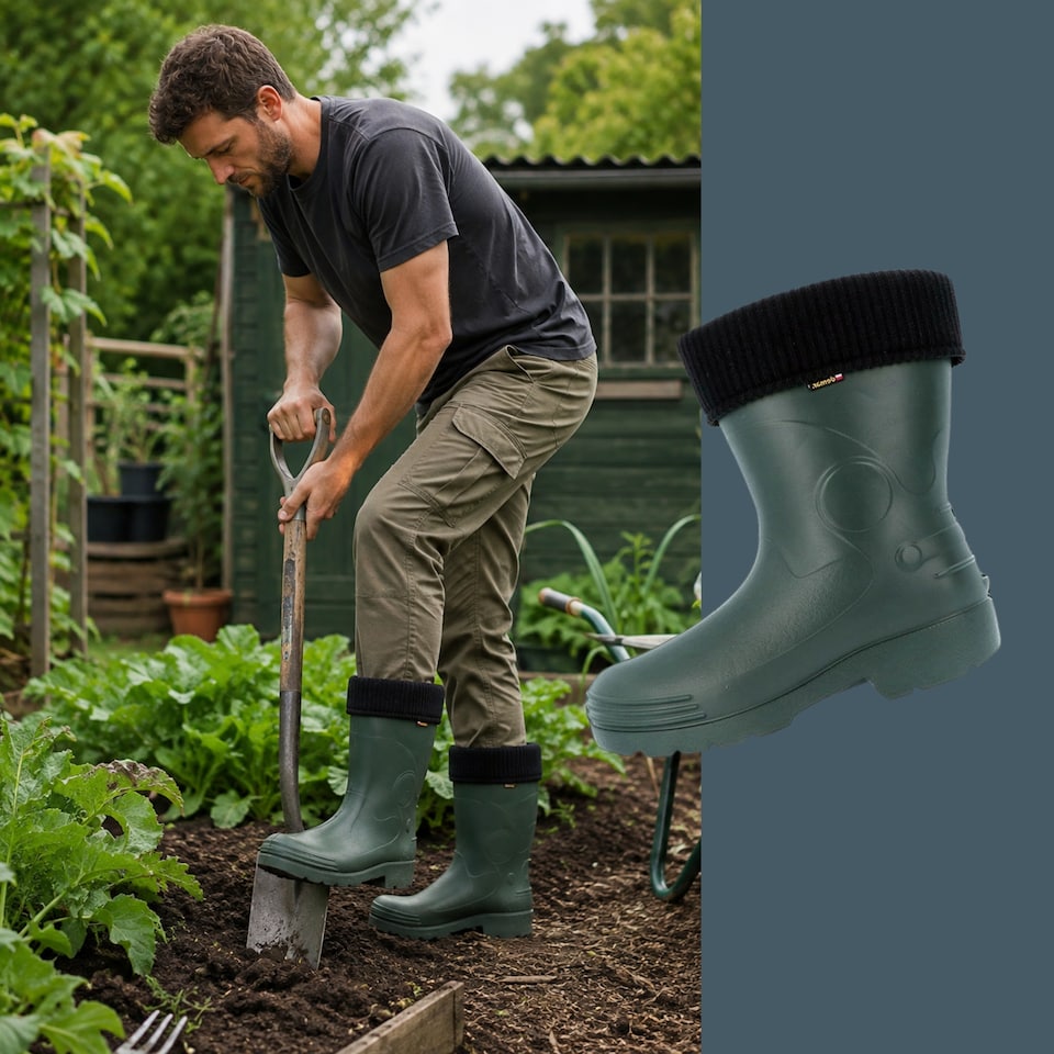 image 1 of Demar Farmer Men's EVA Rain Boots with Removable Insert, Green, EU 41