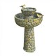 image 1 of Primrose Solar Powered Bird Bath Cobbled Stone Effect Water Feature 68cm