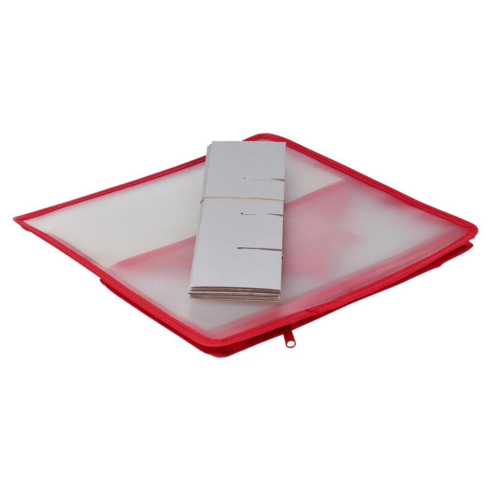 image 1 of Christmas Tree Decorations Storage Baubles Ball Case Bag Holder Organiser with Zip | Multi | Red & White | 112 Baubles