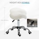 image 4 of HOMCOM Cosmetic Stool 360 Rotate Height Adjustable Salon Massage Spa Chair Hydraulic Rolling Faux Leather Saddle Stool Mobility, Cream