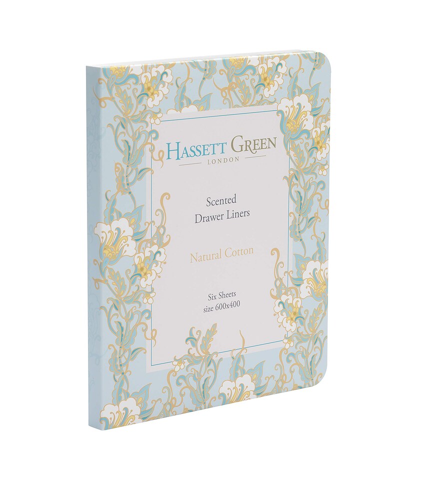 image 1 of Hassett Green London - Natural Cotton Scented Drawer Liners - Single Pack of 6 Sheets size 600 x 400 mm (Single)