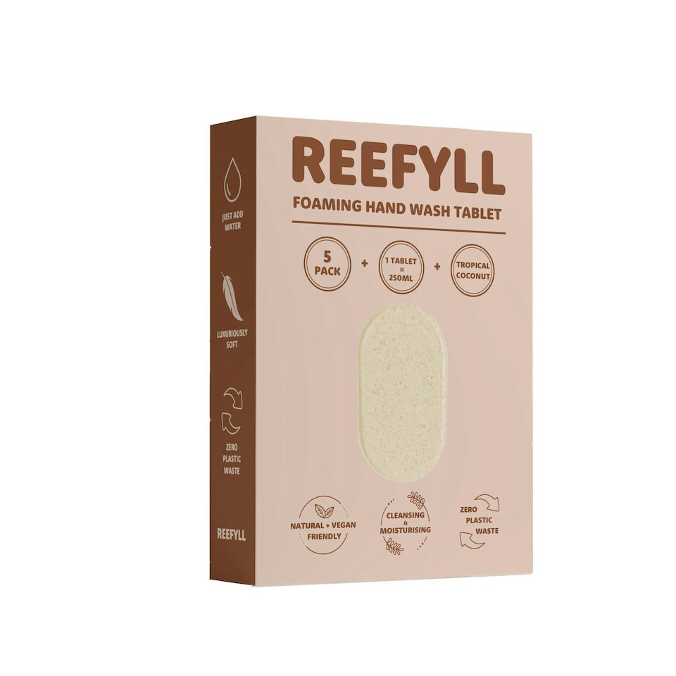 image 1 of Reefyll Foaming Hand Soap Refill Tablets Tropical Coconut 5 Tablets