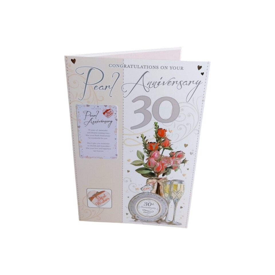 image 1 of Pearl Anniversary Keepsake Treasures Congratulations Card