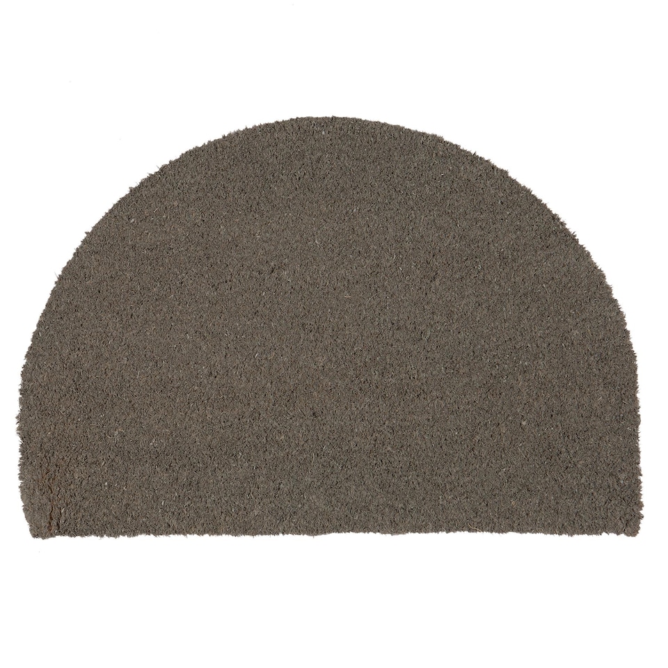 image 1 of Nicola Spring Coir Half Moon Door Mat - 60 x 40cm - Grey