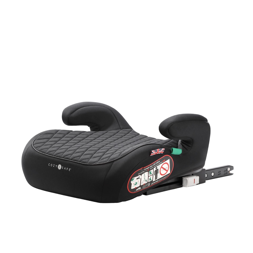 image 1 of Cozy N Safe Astra i-Size Booster Car Seat 135-150cm, ISOFix & Seat Belt Installation, High Backless Booster, Deep Padded Seat, Armrests, Lightweight Kids Car Seat 6-12 Years (Jet)