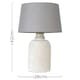 image 5 of ValueLights Modern Cement Effect Table Lamp With Grey Fabric Shade Grey | Cream