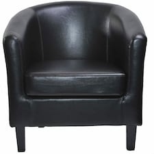 Tub Chair Faux Leather Arm Chair