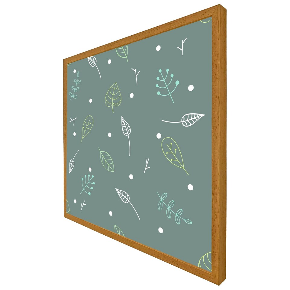 image 1 of Hand drawn leaves (Picutre Frame) White | XS
