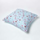 image 4 of Homescapes Cotton Birds and Flower Cushion Cover - 60 x 60 cm | Blue | Blue | 60 x 60 cm