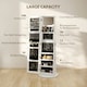 image 4 of HOMCOM 360° Swivel Jewellery Cabinet, Full Length Mirror with Storage, White White | Black interior lining