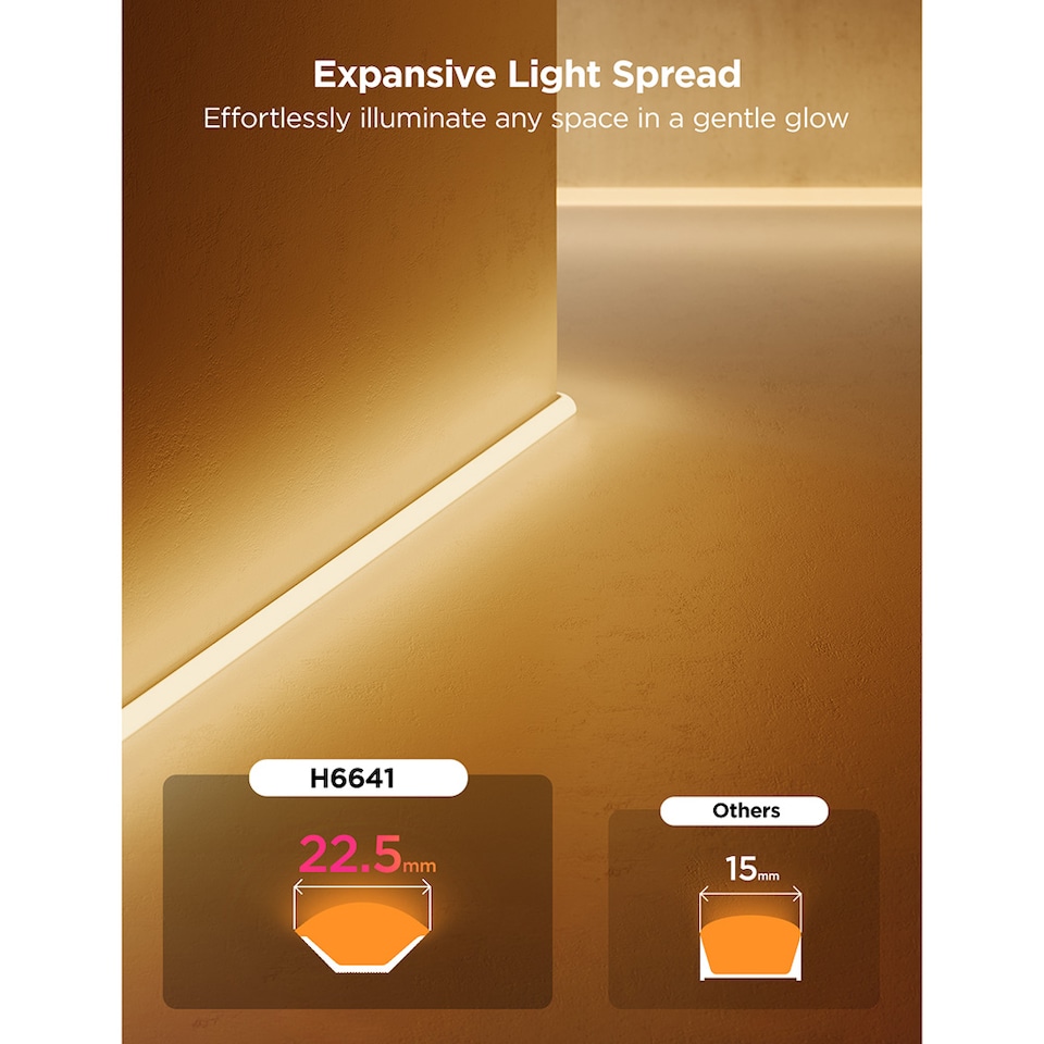 image 1 of Govee H6641 Neon Rope Light for Wall Lining 5M