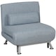 image 1 of HOMCOM Single Folding 5 Position Convertible Sleeper Sofa Bed Blue