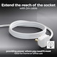 image 7 of Masterplug 4 Socket Extension Lead with 2m Cable, Wall-Fixing, White