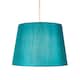 image 2 of Traditionally Designed Small 8" Drum Lamp Shade in Unique Teal Faux Silk Fabric | Blue | Teal | 1