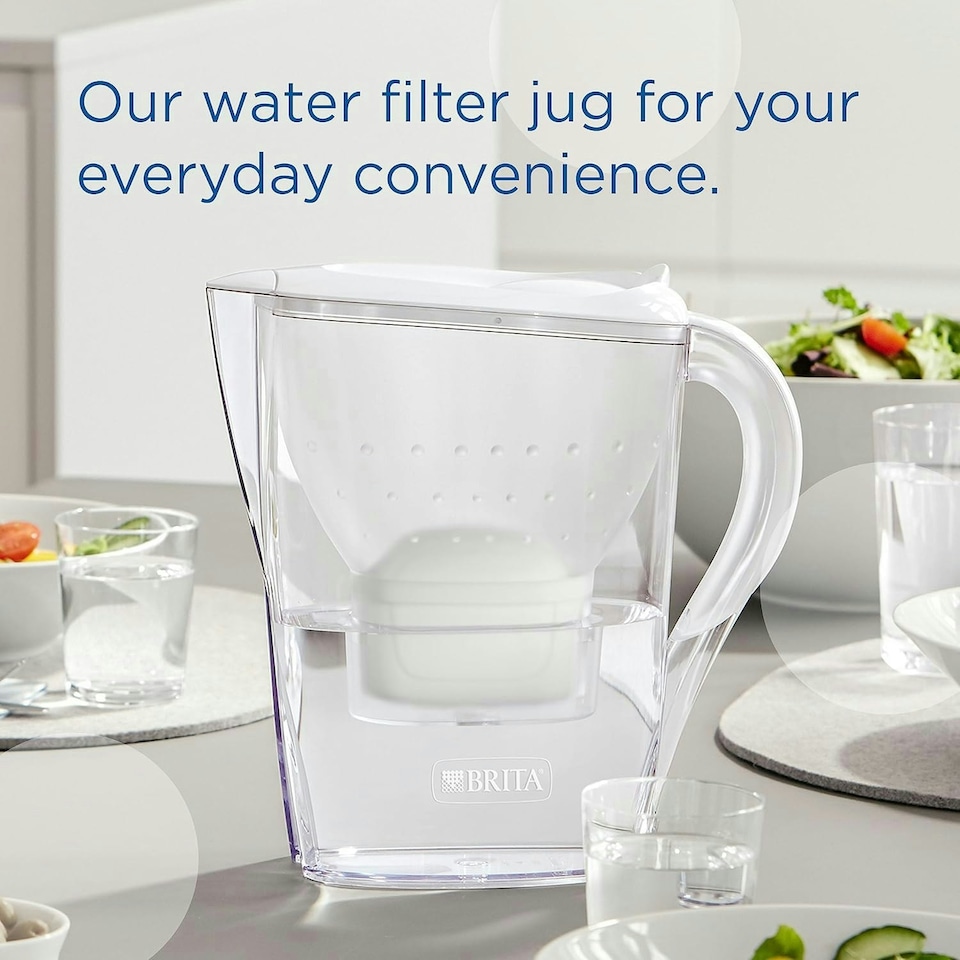image 1 of BRITA Marella Water Filter Jug White (2.4L) Annual Pack incl. 12x MAXTRA PRO Pure Performance Cartridge