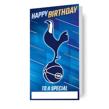 Tottenham Hotspur FC Personalise Birthday Card With Sticker Sheet