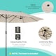 image 5 of Outsunny Sun Umbrella Canopy Double-sided Crank Sun Shade Shelter 4.6M Beige