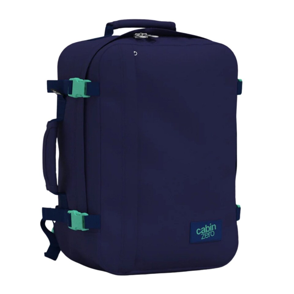image 1 of CabinZero Classic Cabin Backpack 36L, Light & Roomy for Airline Overheads | Blue | Deep Ocean