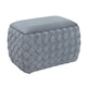 image 3 of Plumeo Velvet Storage Ottoman - Grey